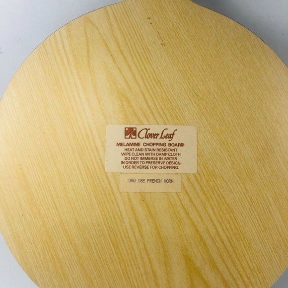 Clover Leaf Melamine French Horn Green Chopping Board Hot Mat Kitchen Decor - Picture 6 of 7